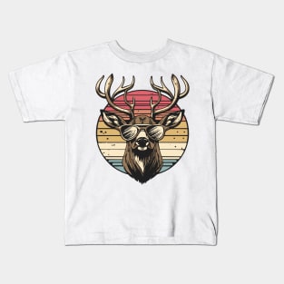 Buck Deer Sunset Kids T-Shirt